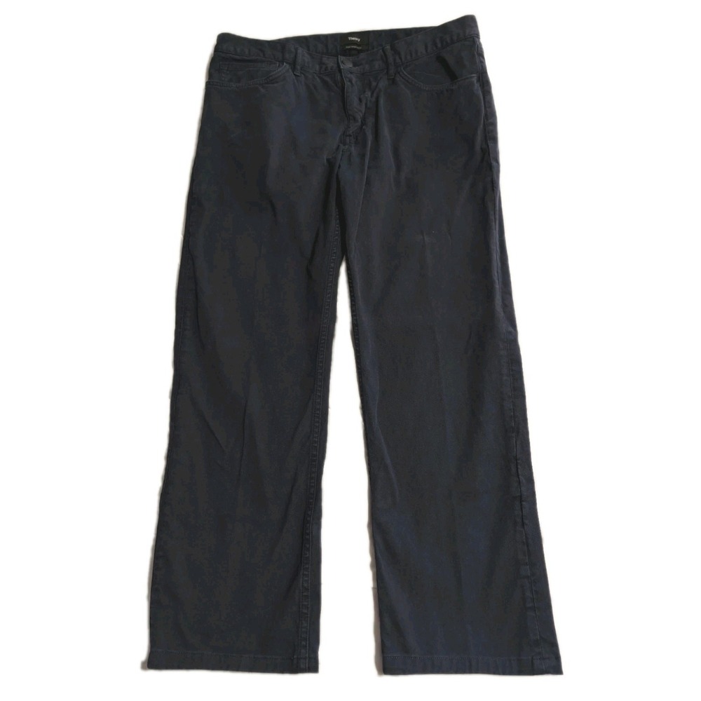 Theory Haydin Straight‎ Slim Fit Pants Mens 33 Navy Cotton Stretch 26" Inseam
